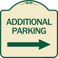 Signmission Additional Parking Right Arrow Heavy-Gauge Aluminum Architectural Sign, 18" x 18", TG-1818-24349 A-DES-TG-1818-24349